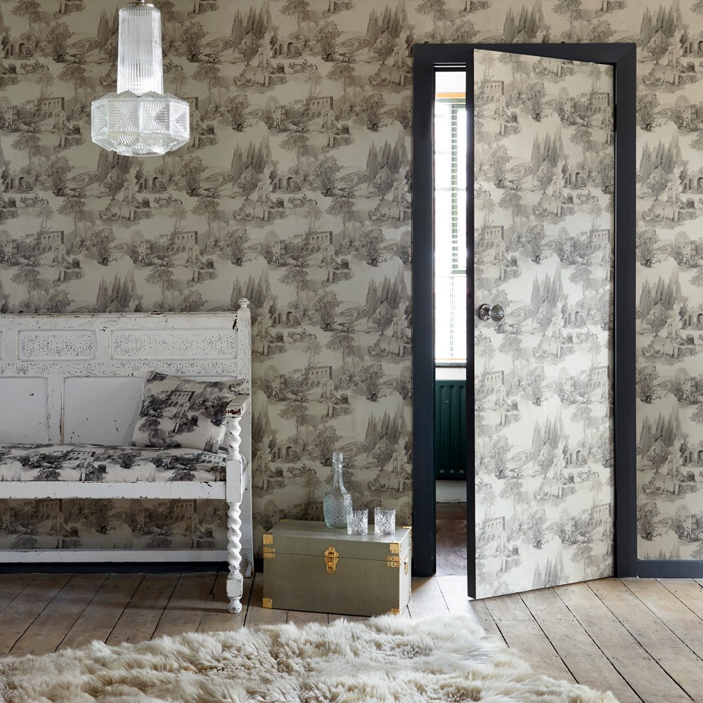 Anastacia Wallpaper W0080 04 by Clarke and Clarke in Gilver